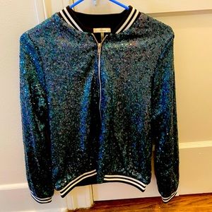 Sequin Bomber Jacket XS